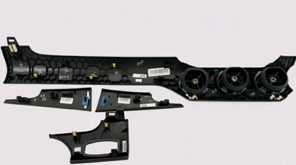 Tapicería de tablero de fibra de carbono Ford Mustang S550 2015-2023 / 3 ventilaciones / REPUESTO COMPLETO  Foto 2 de 2