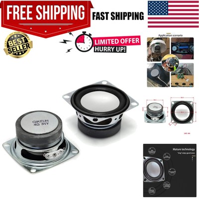 2'' 3W Full Range Stereo Speakers for DIY Electronics | Pack of 2 Loudspeakers