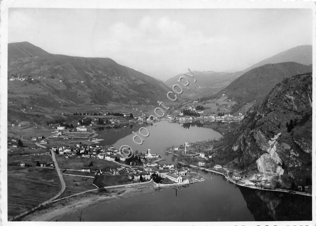 Cartolina - Laveno e Ponte Tresa visti da Ardena 1955