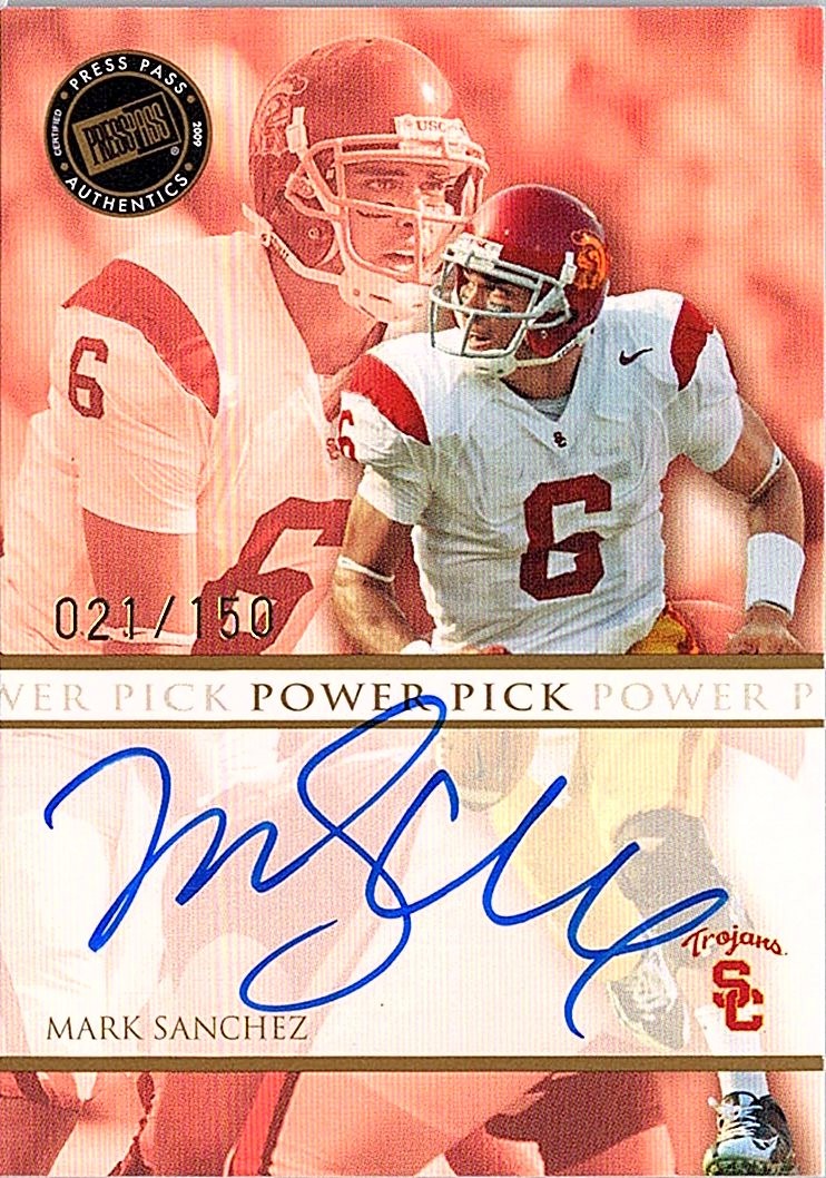 2009 Press Pass #PP-MS2 Mark Sanchez Power Pick Autographs #/150