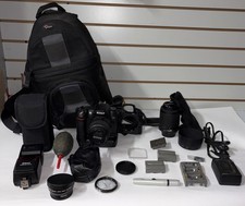Nikon D80 DSLR W/ Nikon 18-55mm, 55-200mm, SB-600 Flash, MB-D80 Pack, ETC