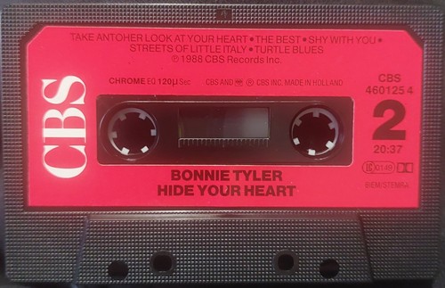Bonnie Tyler - Hide Your Heart 1988 UK CBS Records CBS 460125 4 Red Paper Label - Picture 5 of 5