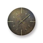 Lemnos Wall Clock Brass Black Orb Patina Finish AZ15-07 BK Japan