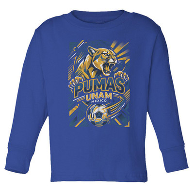 Soccer Inspired Unam Graphic Mexico Futbol Tribute Toddler Long Sleeve TShirt