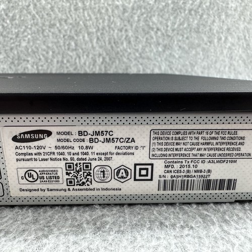 Samsung BD-JM57C Blu-Ray DVD Player Wi-Fi Streaming Netflix w Remote HDMI Tested - Picture 8 of 15