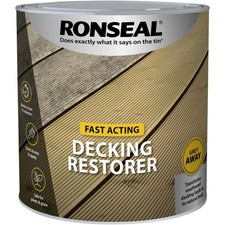 Ronseal Decking Restorer 2.5L Cleans Grey Wood Decks Fast Acting 15 Min