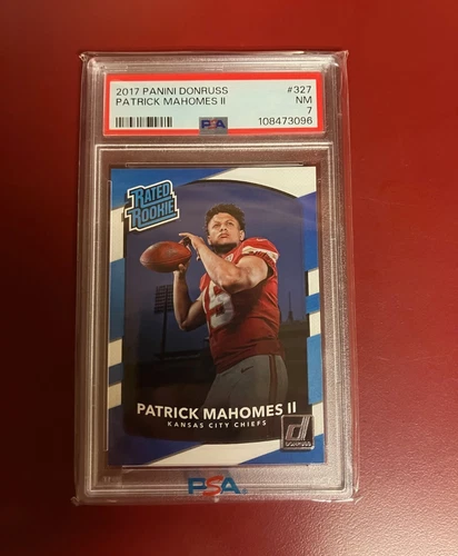 2017 Panini Donruss Patrick Mahomes II Rated Rookie - PSA 7