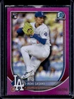 2025 Bowman Chrome Roki Sasaki Fuchsia Wave Refractor RC #138/299 Dodgers