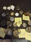 Vintage pocket watch Lot Parts / Repair No Work Bullseyes Waltham Pat. 1879's