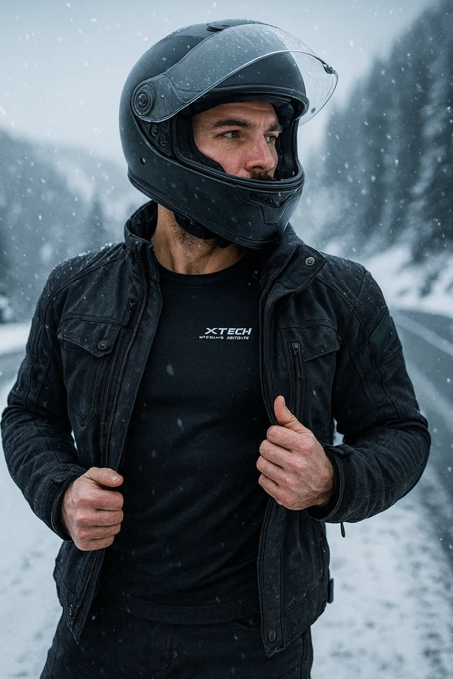 Maglia Termica Intima in Lana Merino per Sci Moto Outdoor Xtech Made in Italy - Immagine 4 di 4