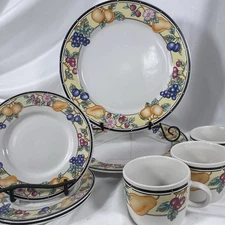 Oneida The Select Collection Orchard Stoneware 8 Pc Set Dinner Salad Plates Mugs