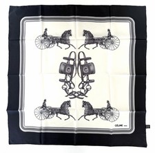 Celine Paris Silk Scarf. Logo. 100 silk. Authentic. Rare.