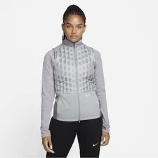 Nike Jacket Women XS Grey Therma Fit ADV Running Puffer Vest Down Fill Gilet NWT