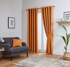 Blackout Curtains Thermal Ready Made Eyelet Ring- Energy Saving + Free Tie Backs