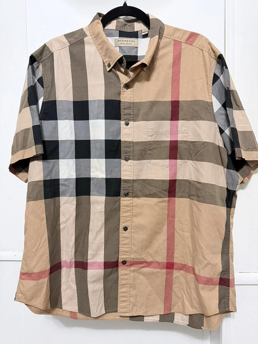 25+ Burberry Short Sleeve Regular Fit Casual Button-Down Shirts