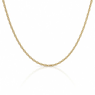 10K Yellow Gold .6 Mm Carded Cable Rope Chain