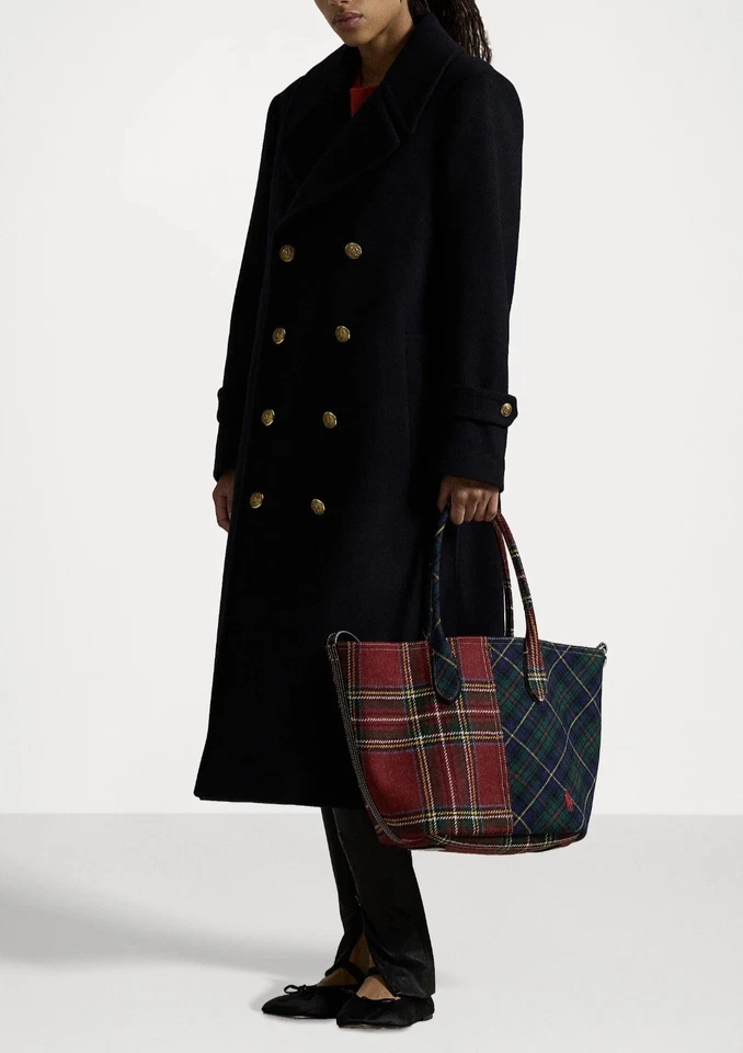 POLO RALPH LAUREN Patchwork Wool Medium Bellport Tote Bag BNWT - Image 2 of 4