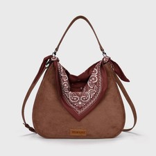 Wrangler Women's Bandana Shoulder Bag - Dark Brown