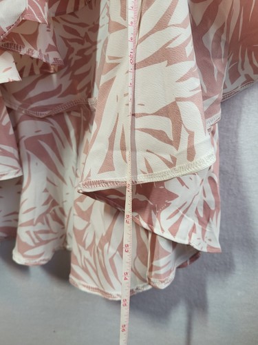 Long Tall Sally LTS One Shoulder Ruffle Floral Midi Dress US 16 UK 20 Pink NEW - Picture 9 of 14