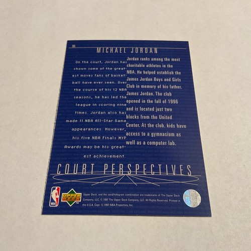 1997-98 Upper Deck Court Perspectives # 165 Michael Jordan Chicago Bulls - Picture 2 of 2