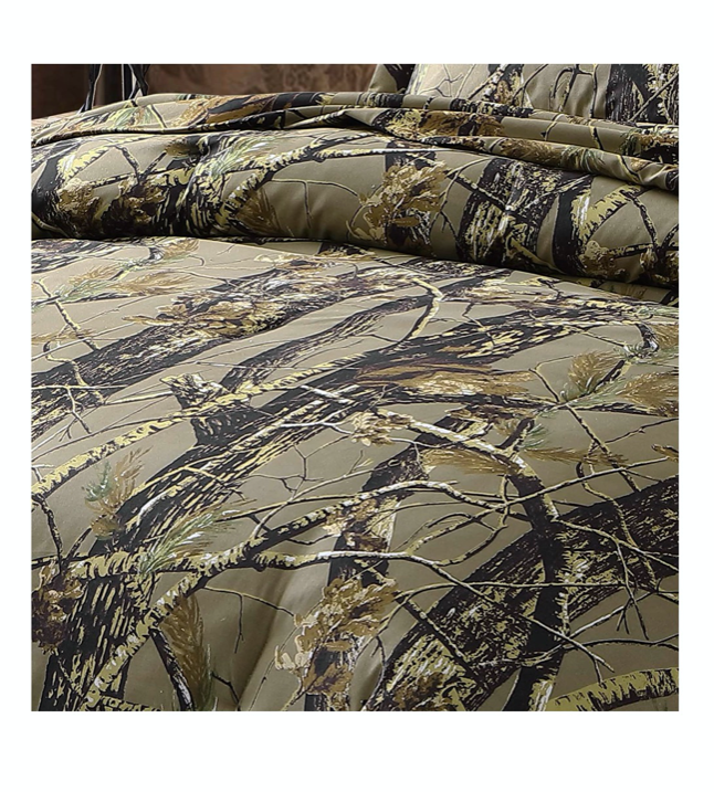 New Camouflage Queen Size Comforter Set Camo Bedding Outdoors Hunting