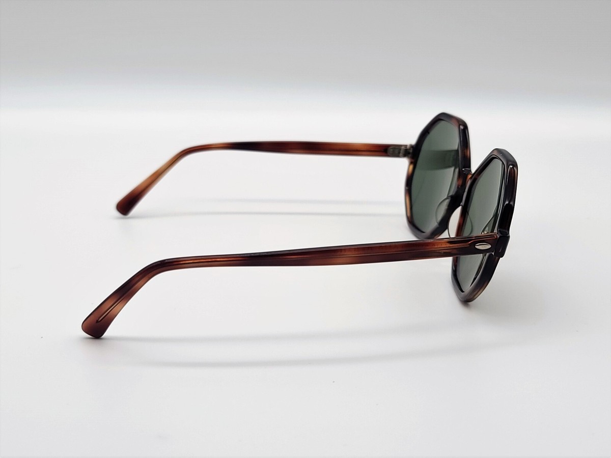 Bausch & Lomb Britt Hexagon Sunglasses FRAMES ONLY READ DESC Tortoise Shell BAUSCH & LOMB BRITT SUNGLASSES BROWN TORTOISE SHELL  main image 4