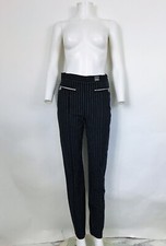 Vtg GIANNI VERSACE JEANS COUTURE BLACK PINSTRIPE PANTS M