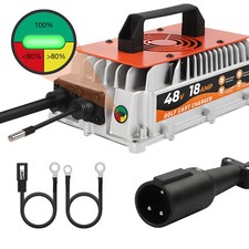 Produktbild - Golfwagen Batterieladegerät 48V 18A für Club Car Golf Cart Bleisäure Ladegerät 