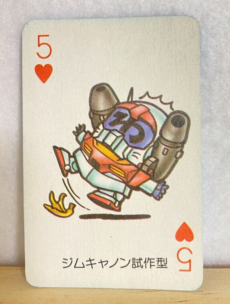 MSM-04G JUAGGU 90's SD Gundam Amada Playing Card Heart 5 Vintage From Japan