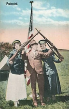 Postcard Protected Military