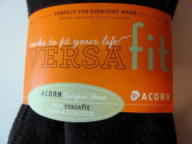 NUEVO Acorn Comfort Polar Versa Fit Calcetines Negros Mujer Zapato Talla 8.5-9.5 Pequeño Foto 3 de 4