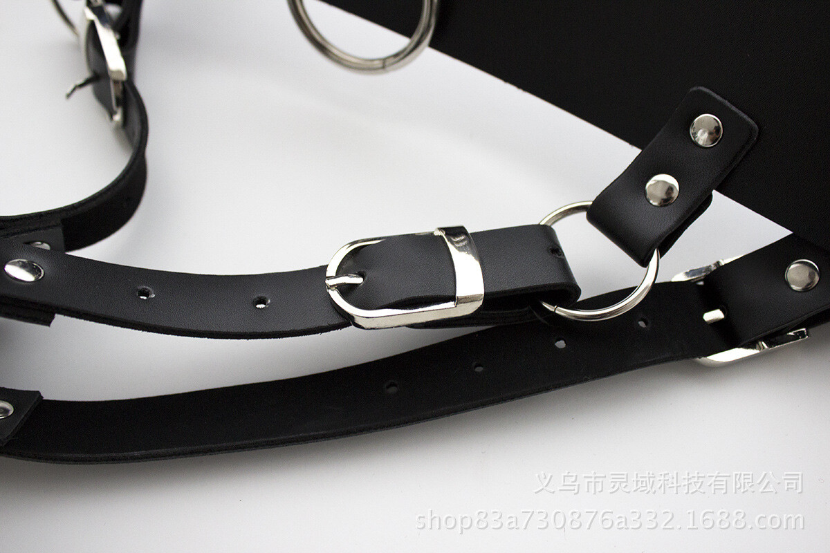 Magic wand massager holder strap on harness panties Leather restraint black  | eBay