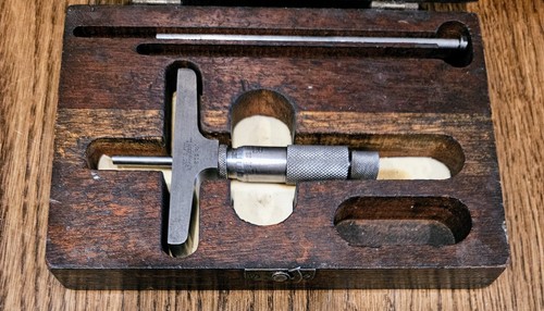 Lufkin Rule Company No. 513 Micrometer Depth Gage Gauge Ratchet Thimble - Picture 2 of 4