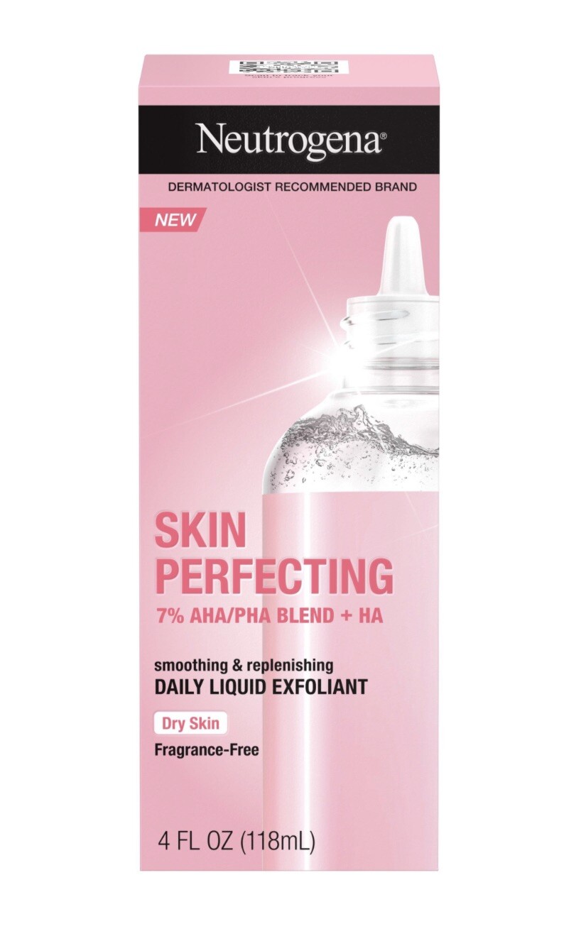 Neutrogena Skin Perfecting Daily Liquid Exfoliant 7% AHA/PHA Blend +HA ...