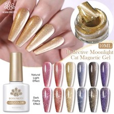 BORN PRETTY 10ml Reflective Moonlight  Sparkle Cat Magnetic UV Gel Nail Polish