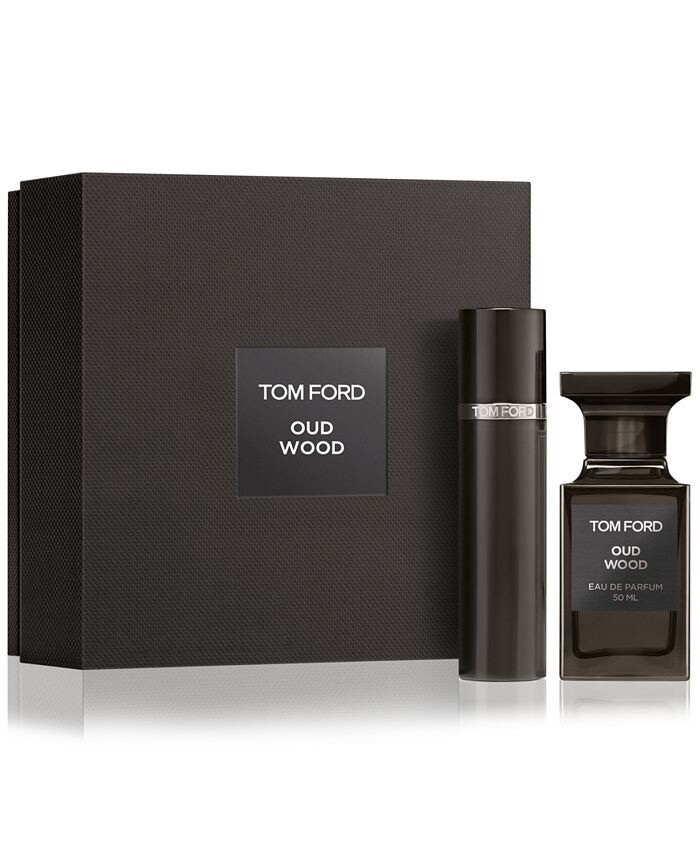 香水(男性用) TOM FORD OUD WOOD EAU DE PARFUM SET Tom Ford Oud Wood Gift Set Eau De Parfum 1.7oz + 0.34oz
