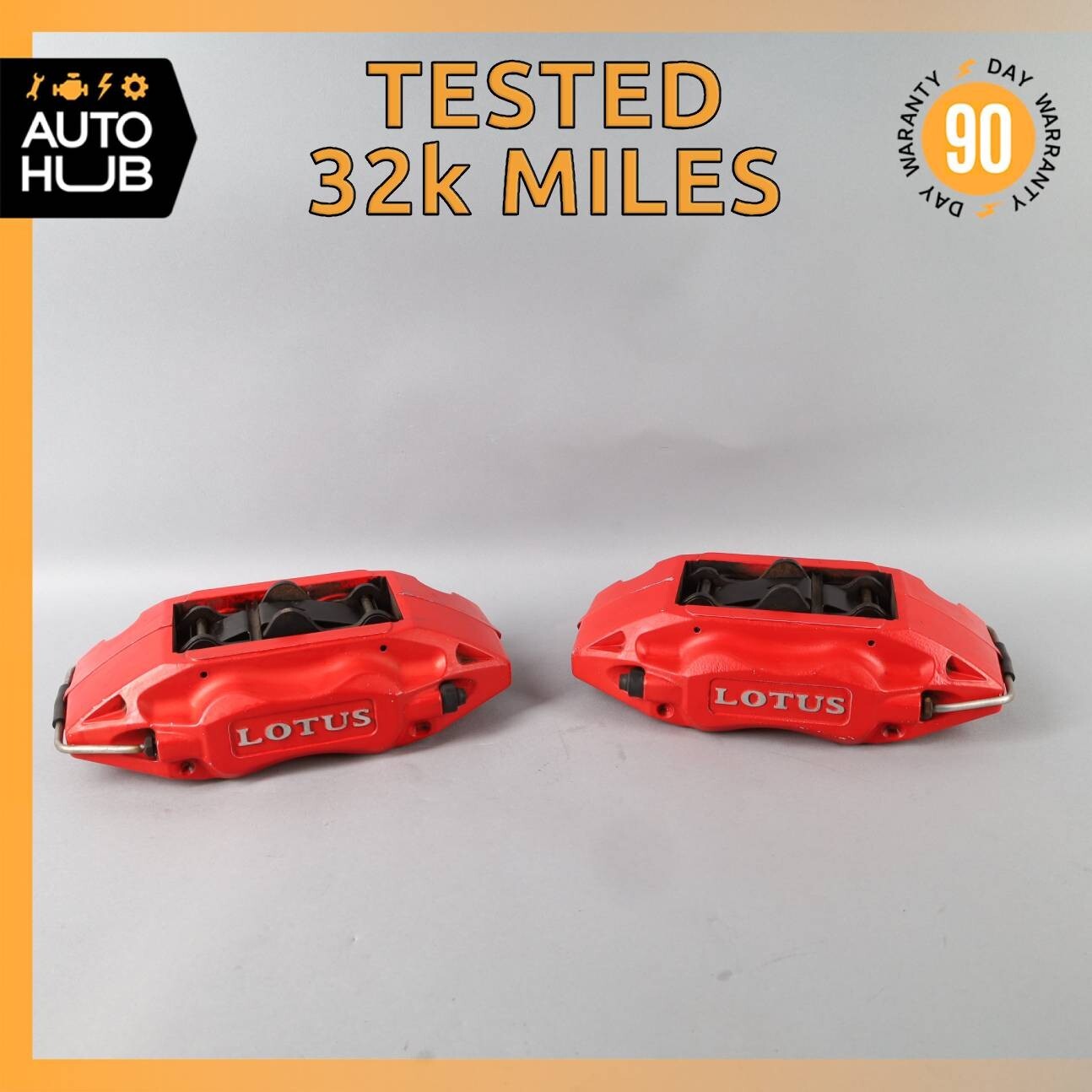 10-14 Lotus Evora Front Left & Right Brake Caliper Calipers Red Set of 2 OEM 32k