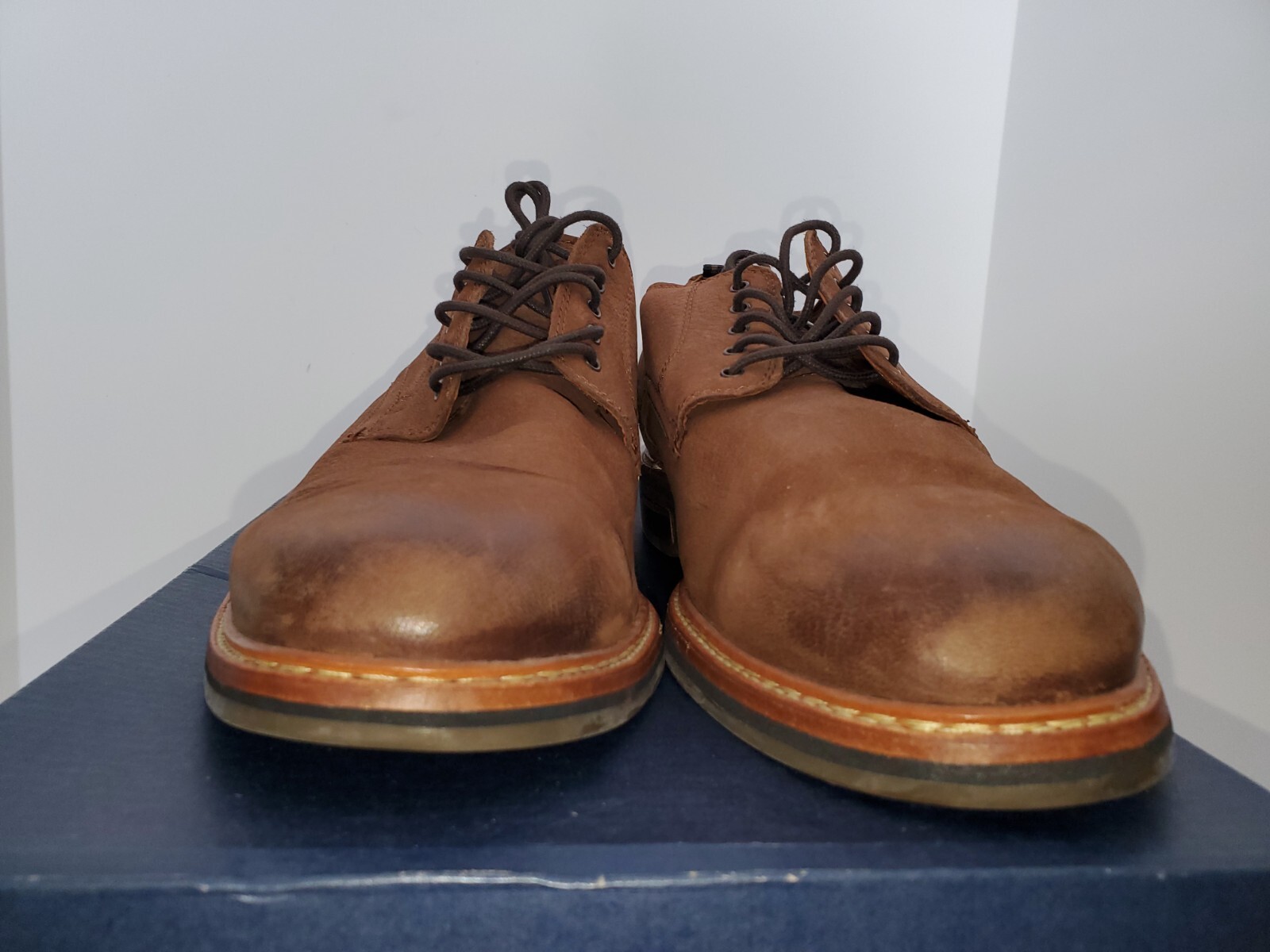 SAOLA Scarpe stringate uomo Cole Haan Frankland in pelle colore marrone cioccolato taglia 12M