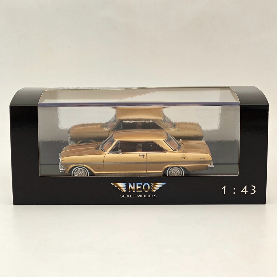 1:43 NEO 1966 Chevrolet Nova Ss Hardtop Métallique Rouge Foncé EUR 75