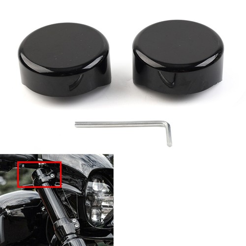 Black Upper Fork Stem Covers For Harley Softail Breakout FXBR FXBRS
