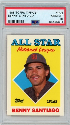 1988 Topps Tiffany #404 Benny Santiago - PSA 10