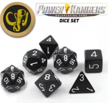 Renegade Games Studios Power Rangers RPG: Game Dice Set - Black (7+coin)