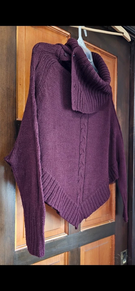 RD стиль бордовый капот шеи пончо стиль свитер размер XS - Изображение 3 из 4