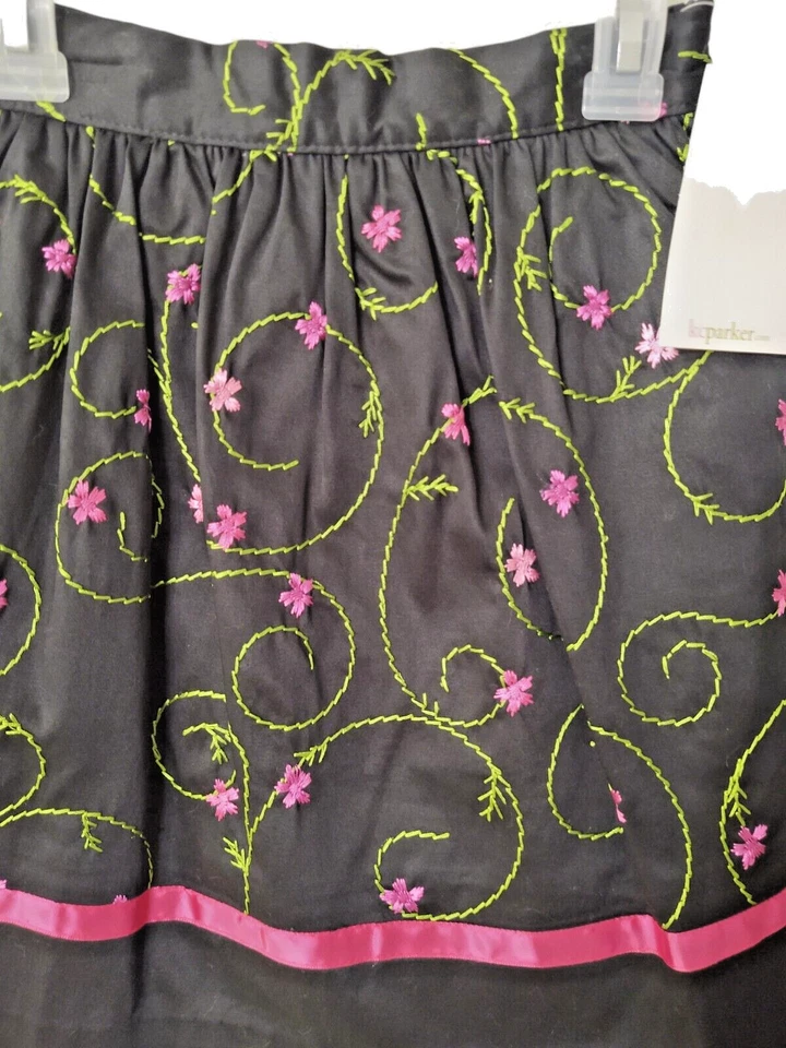 Новый с Ярлыками девочка KC Parker Hartstrings юбка sz 7 черный с розовый зеленый праздник Рождество - Изображение 4 из 4