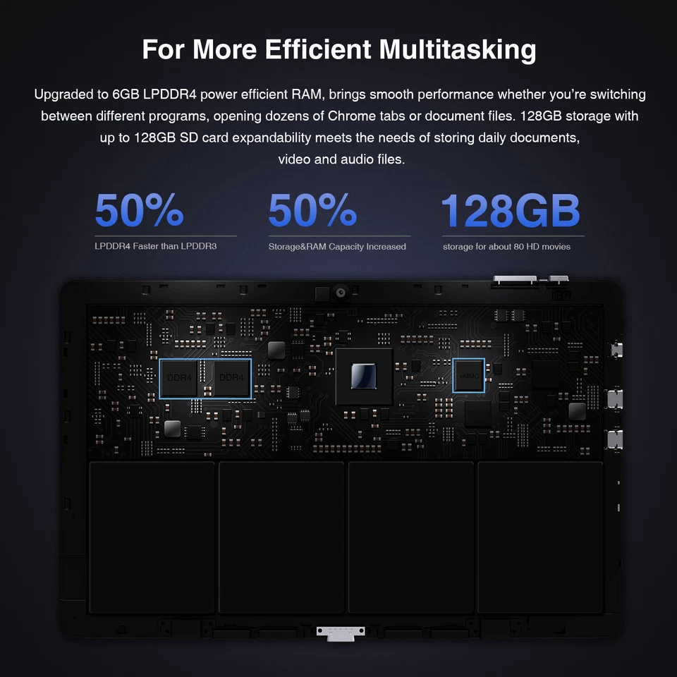 CHUWI Hi10 X 10.1" Windows Tablet/Laptop 2 In 1 Intel N4120 Quad Core PC 6+128GB - Image 4 of 4