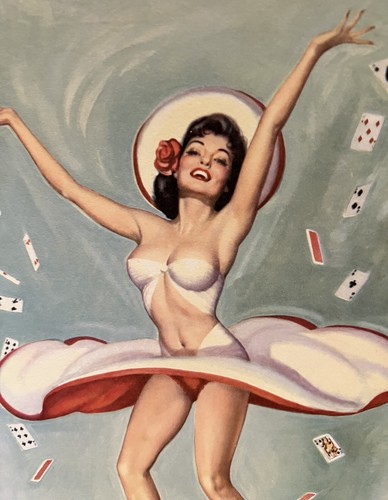 Calendar Pinup Girl 1960 Harold’s Club Reno Unused - Picture 4 of 4