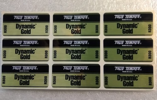 9 True Temper Dynamic Gold R300 Golf Club Shaft Band Labels+ 2 wedge bands NEW