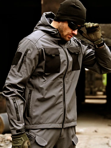 Tactical Jacket Men Military Outdoor Waterproof Hood Windbreaker Work Soft Shell - Picture 12 of 27