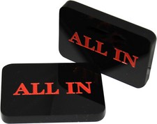 5pcs Acrylic All In Button Casino Quality Plaque Dealer Button Large BLACK