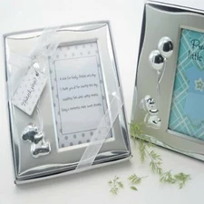 Artisano Design "Teddy Bear & Ballons" Keepsake Silver Picture Frame